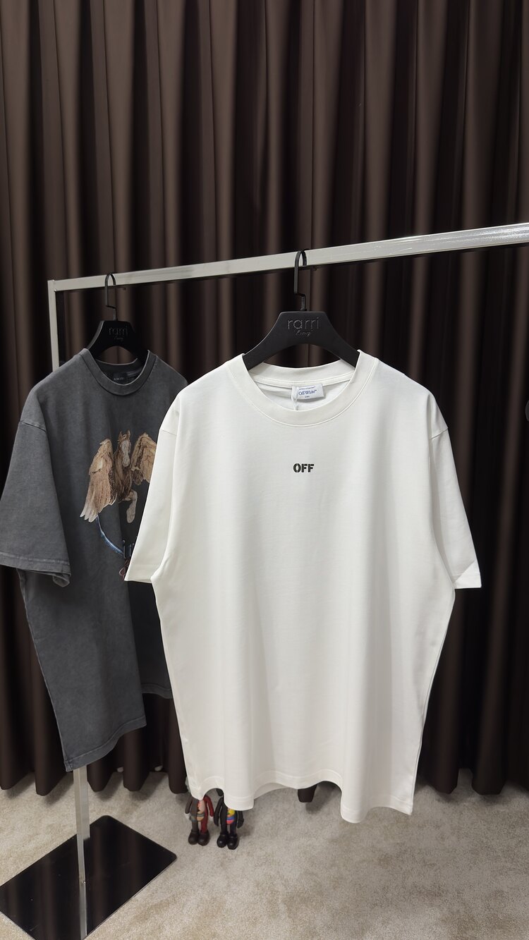 Off White Arka Baskılı Beyaz Tshirt