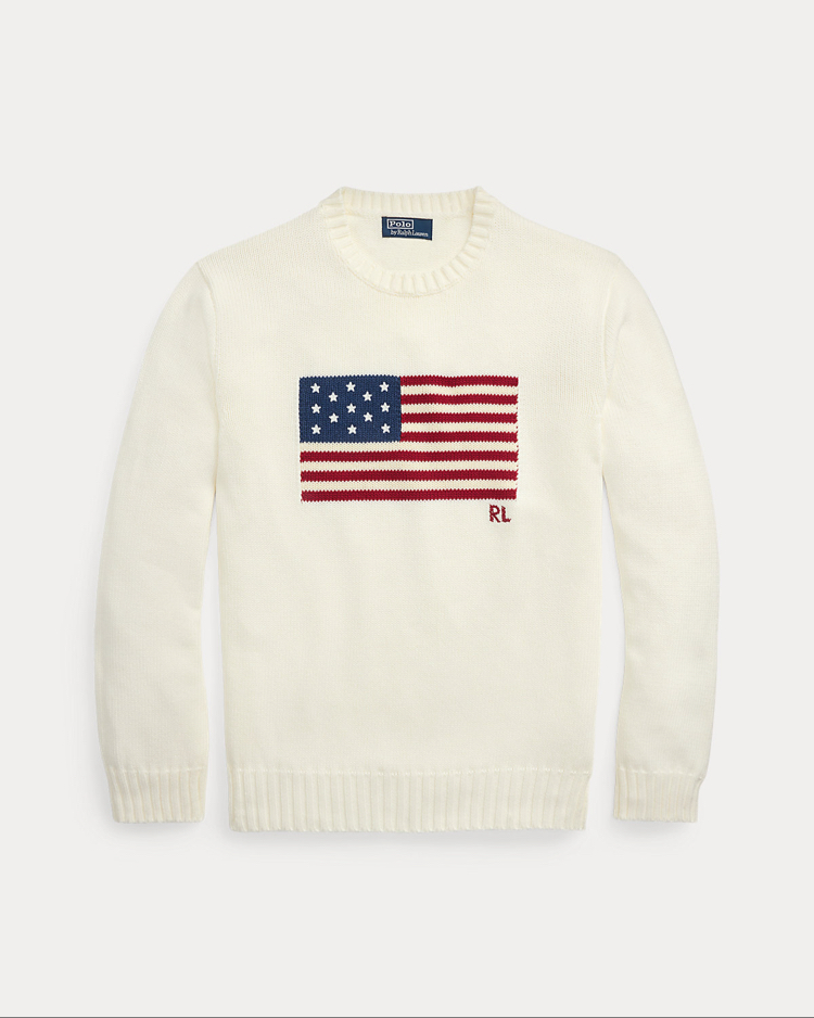 The İconic Flag Jumper %100 Cotton Knitwear 
