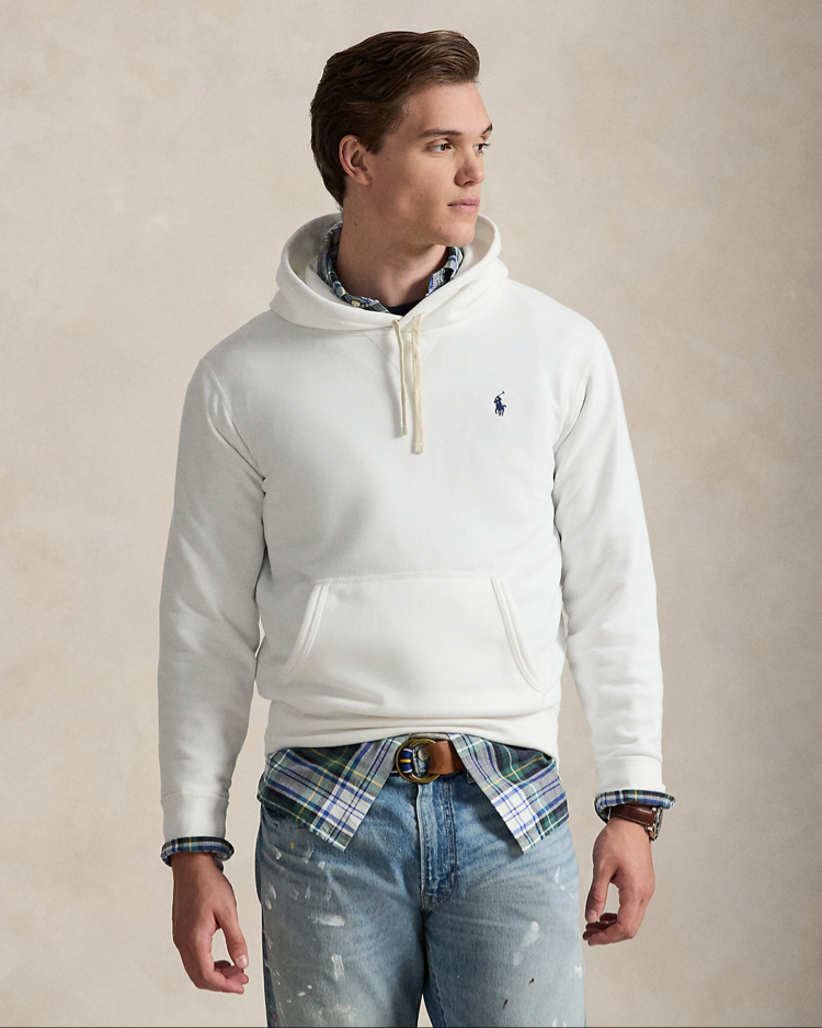 Beyaz Pique Fabric Hoodie