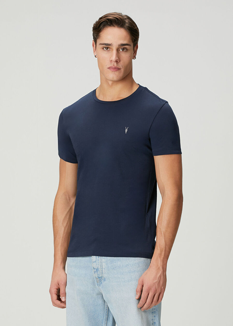 Lacivert %100 Cotton T-Shirt