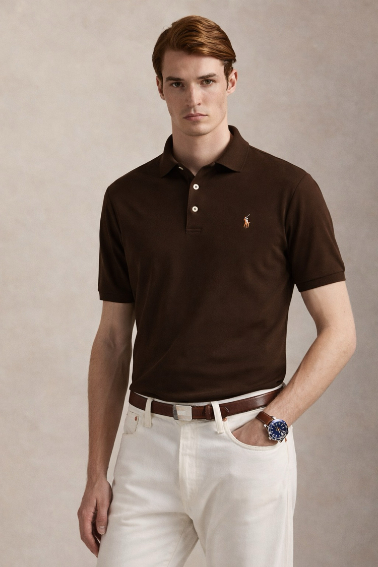 Kahverengi Polo Yaka T-Shirt