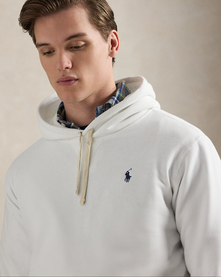 Beyaz Pique Fabric Hoodie