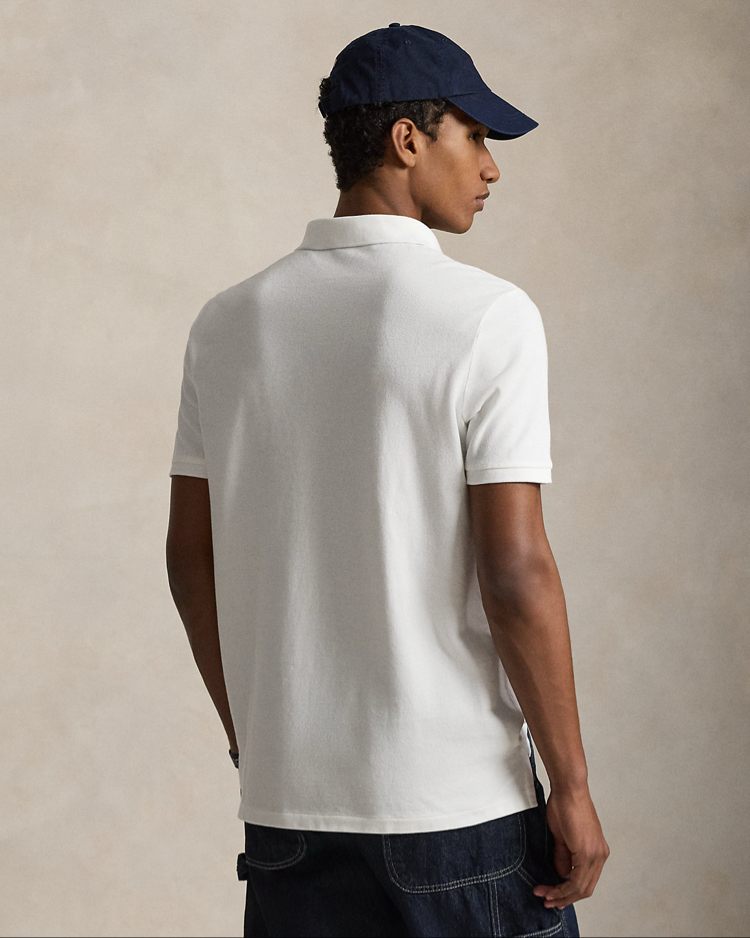 Beyaz Flag Mesh Polo Yaka T-Shirt