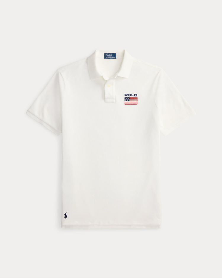 Beyaz Flag Mesh Polo Yaka T-Shirt