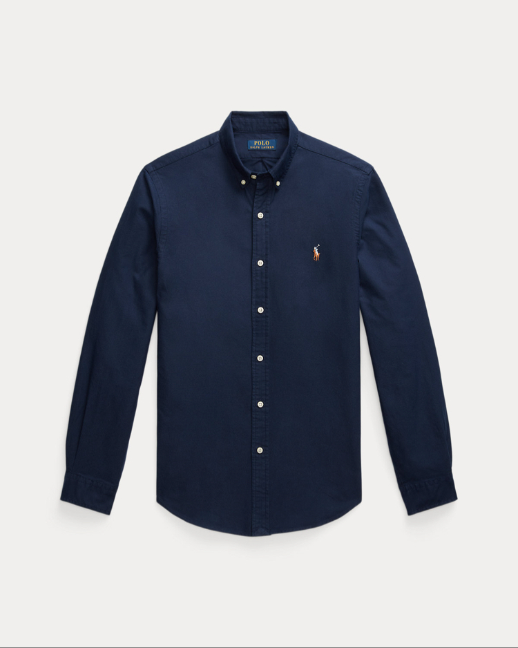 Lacivert Oxford Slim Fit %100 Cotton Gömlek