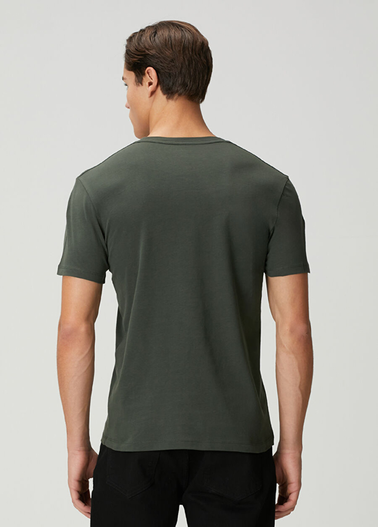 Haki %100 Cotton T-Shirt