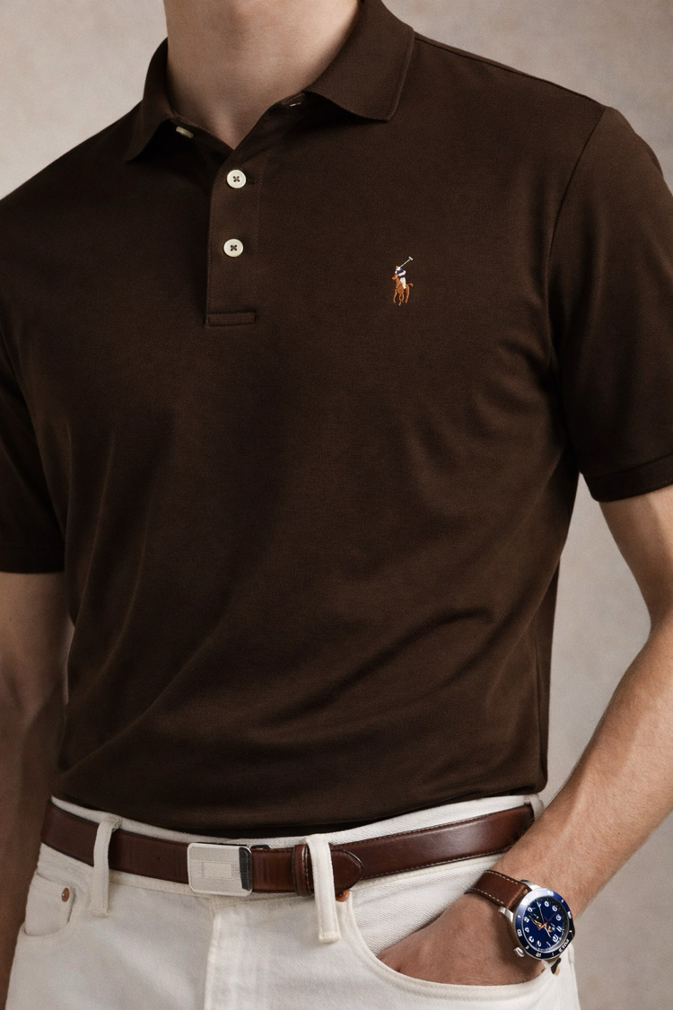 Kahverengi Polo Yaka T-Shirt