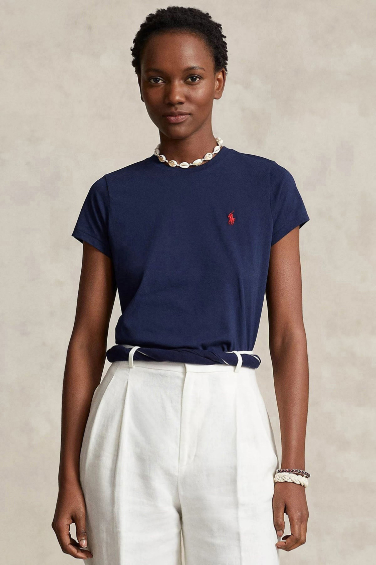 Lacivert %100 Cotton T-Shirt