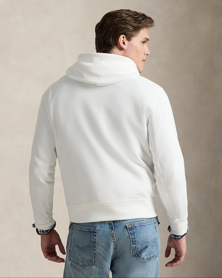 Beyaz Pique Fabric Hoodie