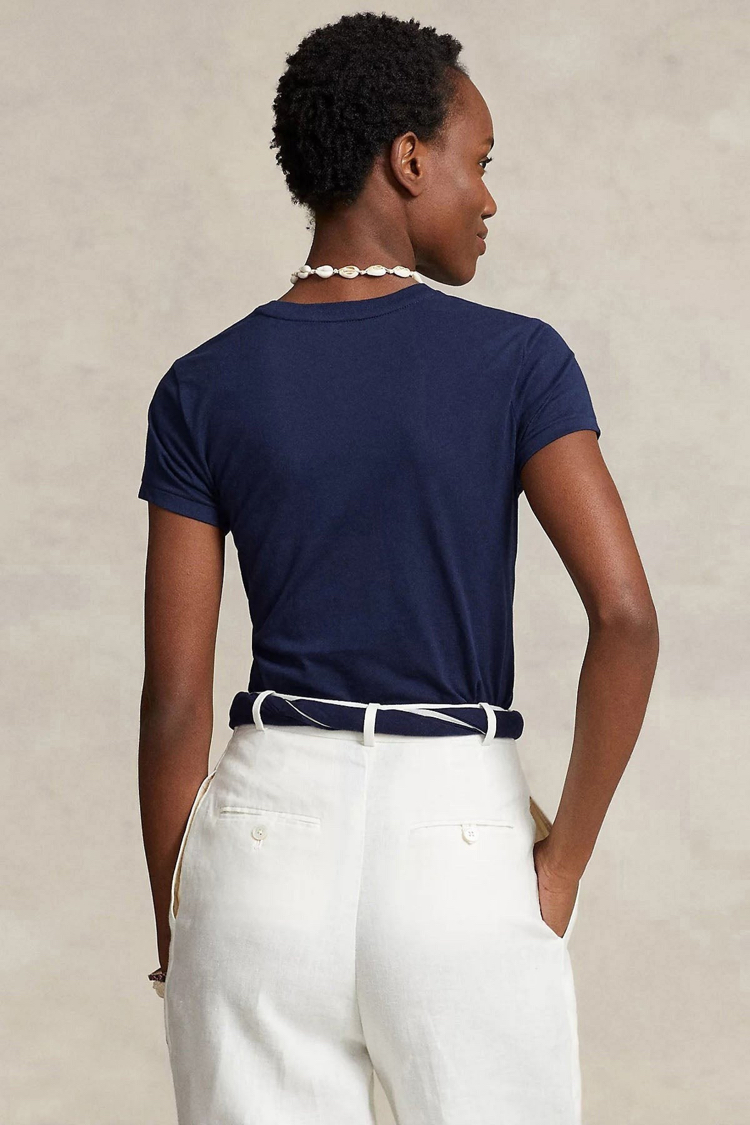 Lacivert %100 Cotton T-Shirt
