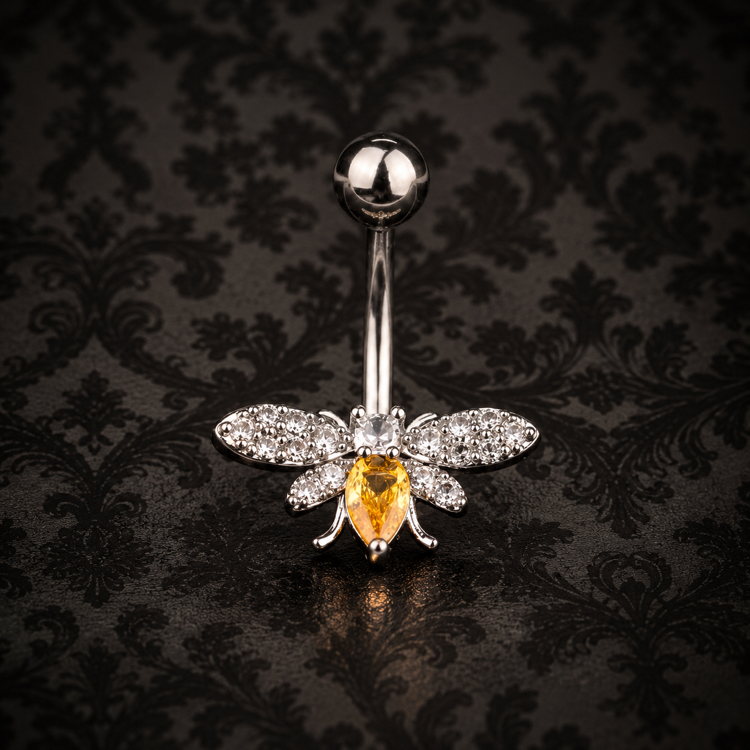 Silver Cerrahi Çelik Arı Piercing