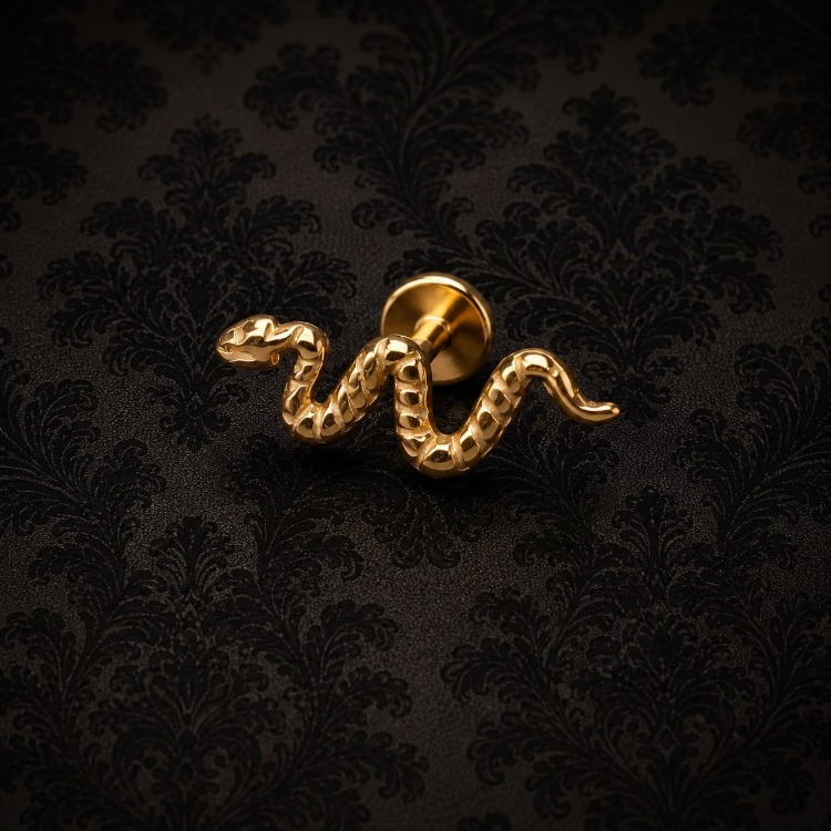 Gold Titanyum Yılan Flatback