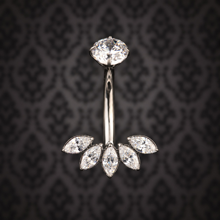 Titanyum Silver Taşlı Belly