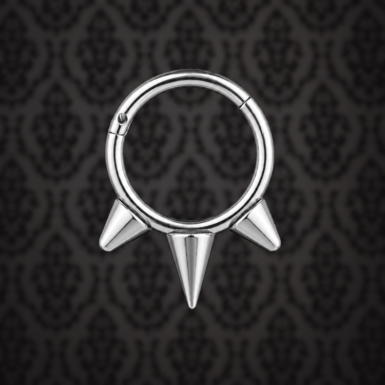 Cerrahi Çelik Silver Spike Halka