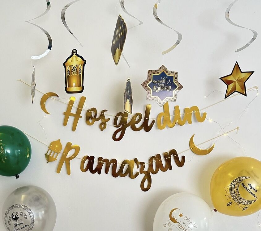 hoşgeldin Ramazan kaligrafi banner