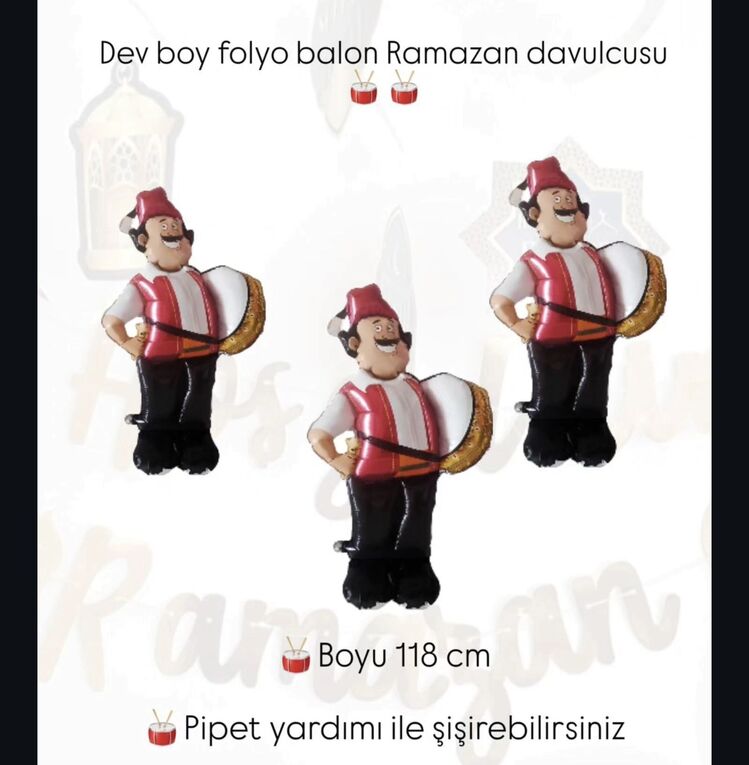 1 adet folyo balon Ramazan davulcusu