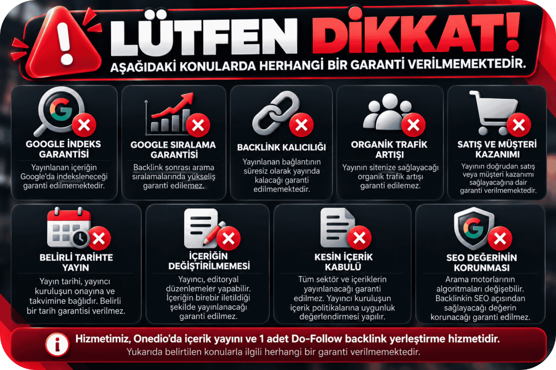 Onedio Backlink Hizmeti