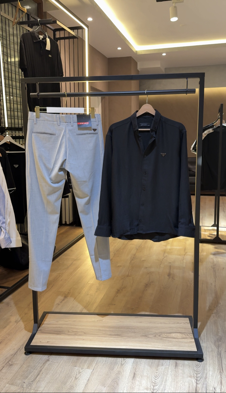 PRADA SOFYA KETEN GÖMLEK PRADA JOGGER KOMBİN 