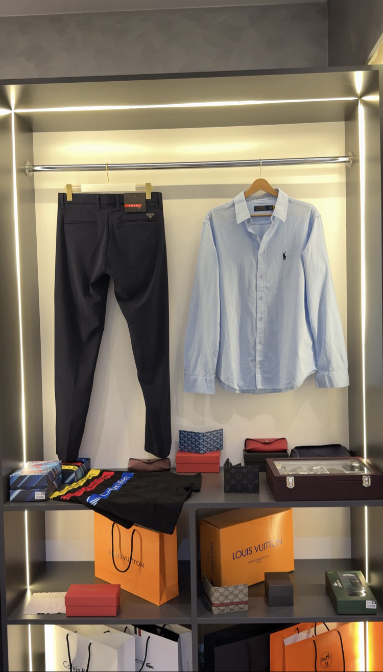 RL KETEN GÖMLEK PRADA LACİ JOGGER KOMBİN 