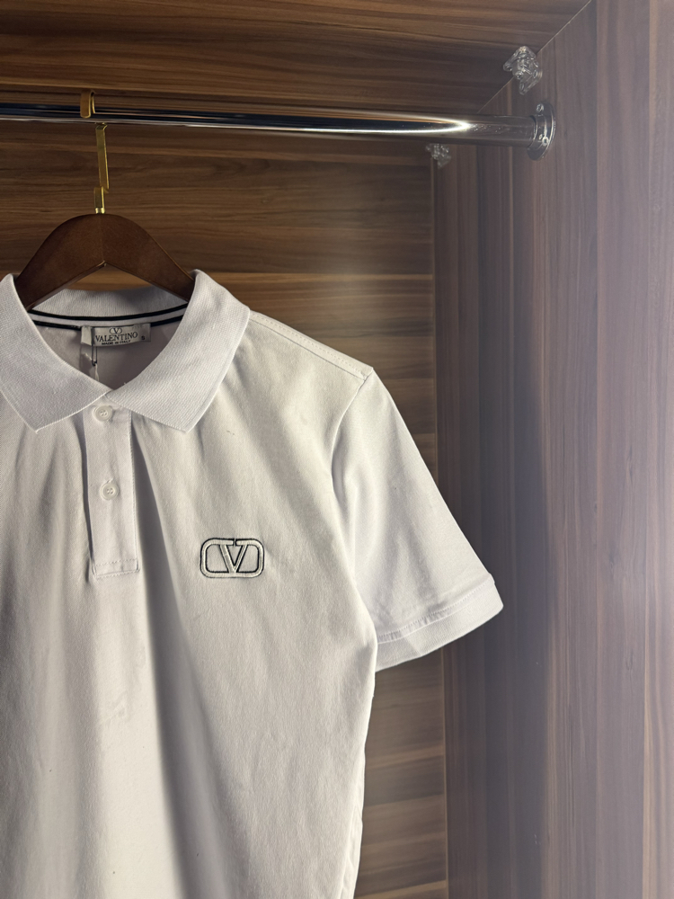 VLTN BEYAZ POLO YAKA TSHİRT