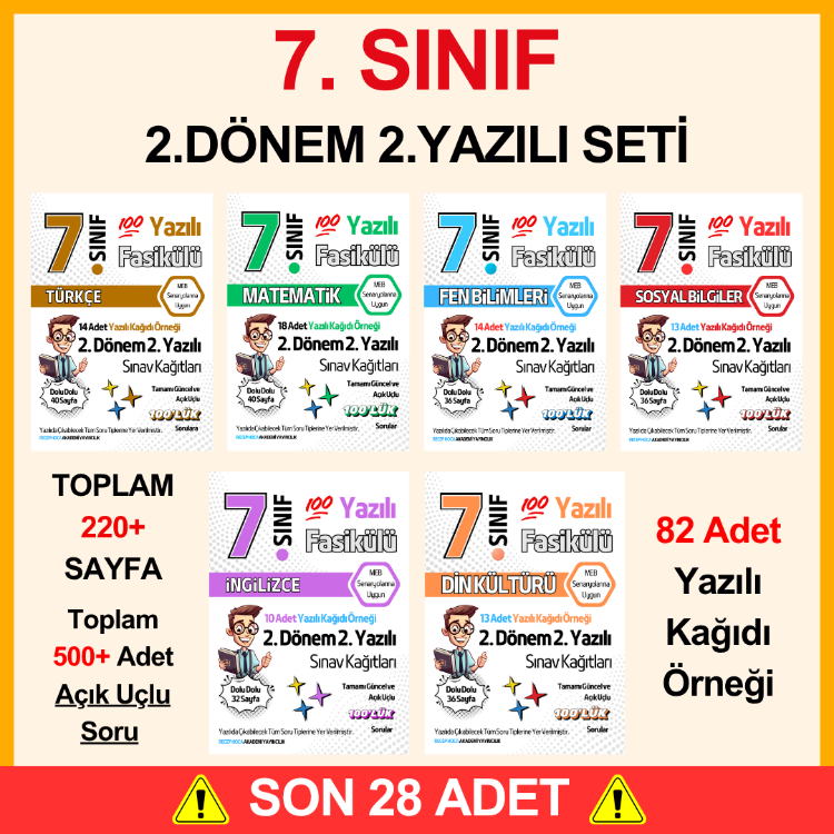 7. SINIF 2. DÖNEM 2. YAZILI SETİ