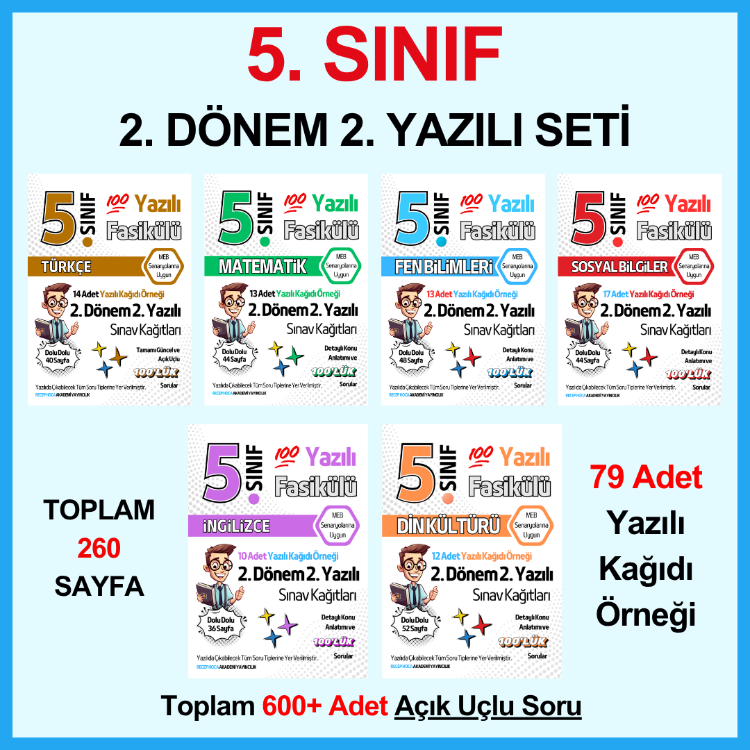 5. SINIF 2. DÖNEM 2. YAZILI SETİ