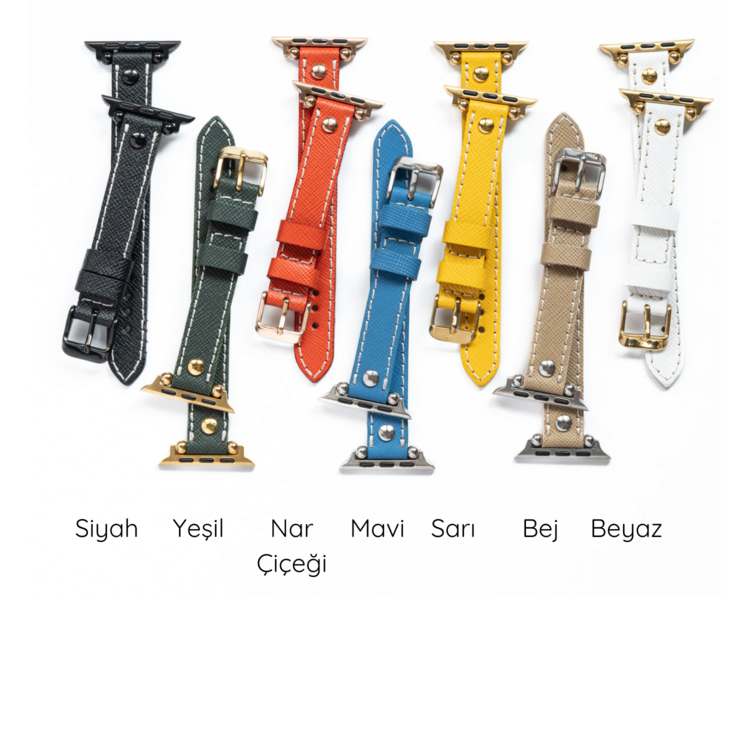 Apple Watch Kadın Saffiano Seri Kordonlar