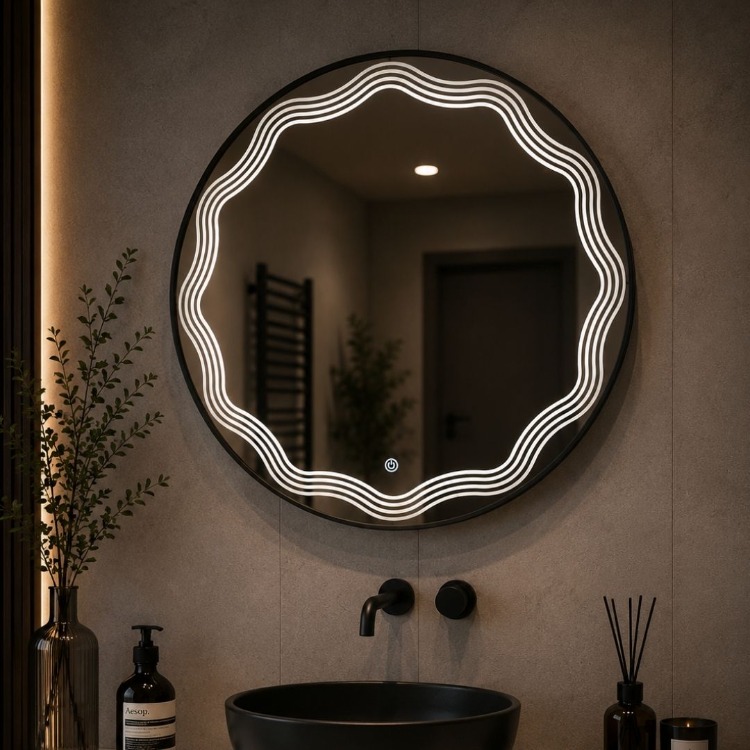 PREMİUM LED Dokunmatik Metal Çerçeveli Ayna 