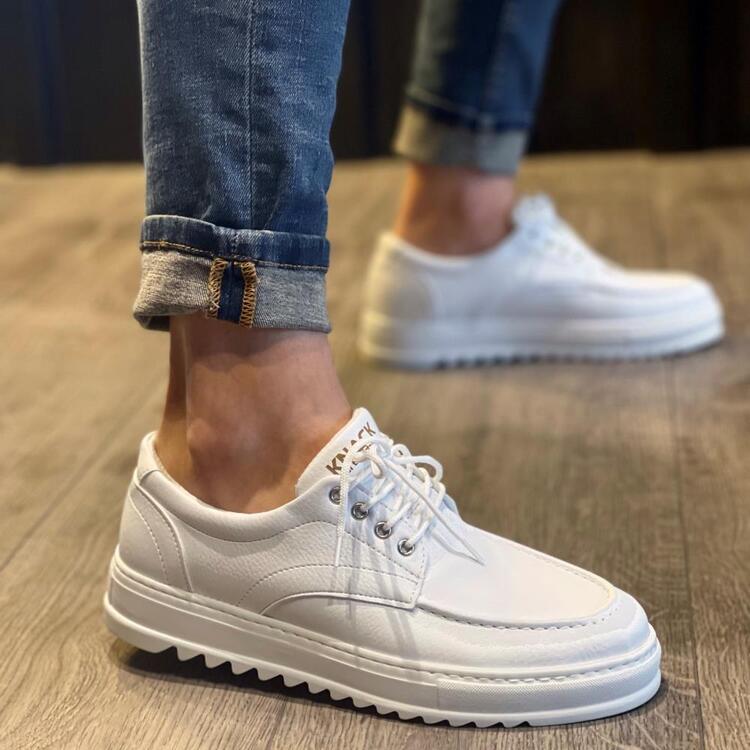 RLX CLASSİC BAĞCIKLI ERKEK SNEAKER BEYAZ CİLT