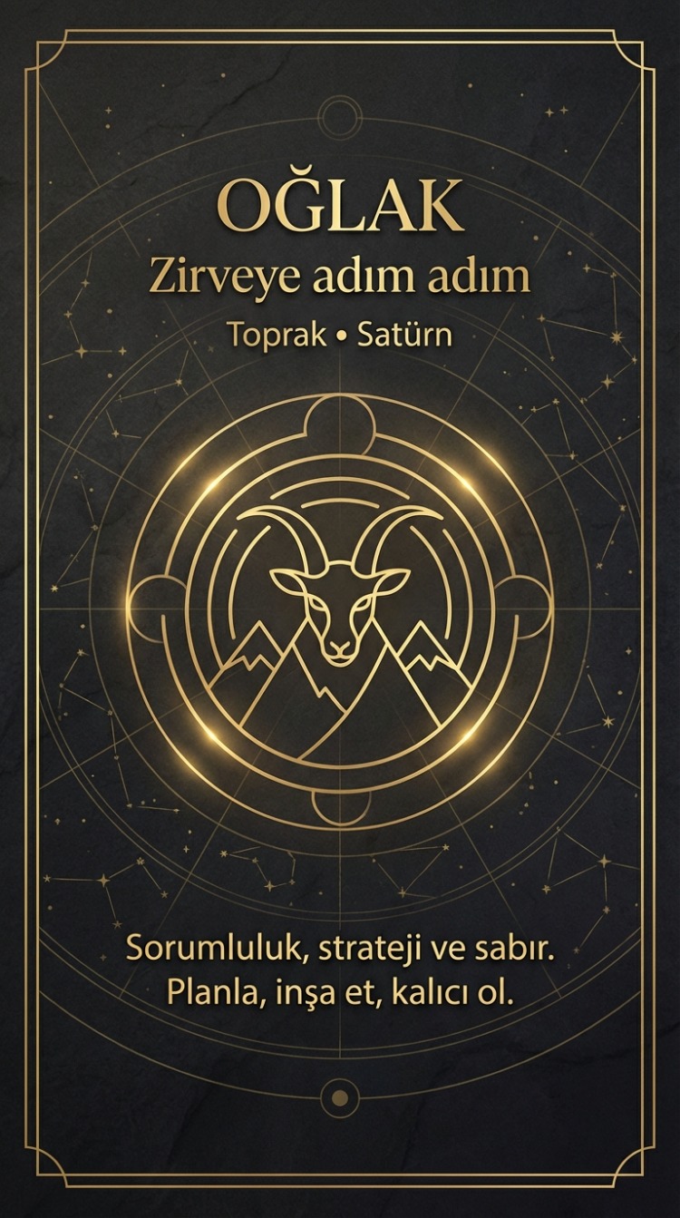OĞLAK BURCU Dengeleyici Vefk Kartı