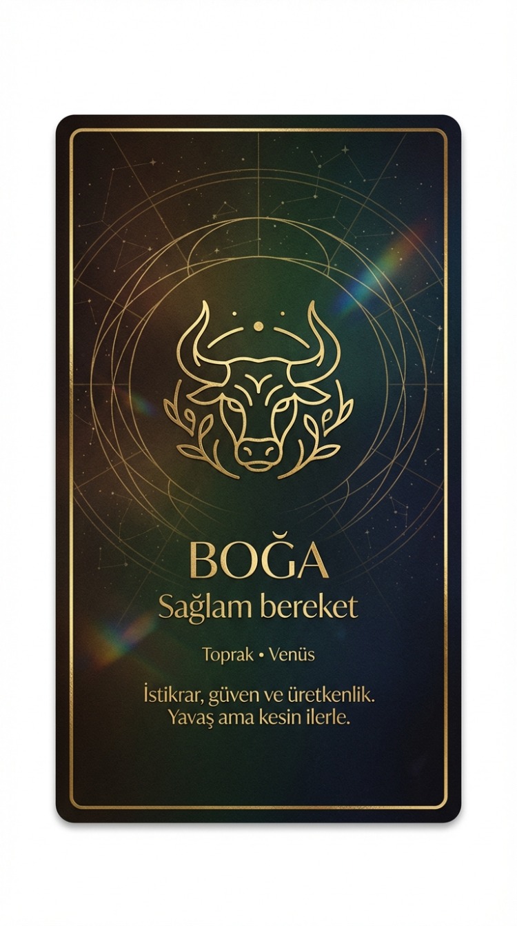 BOĞA BURCU Dengeleyici Vefk Kartı