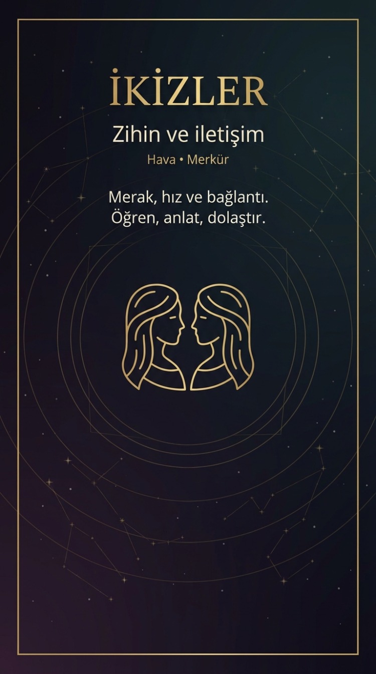 İKİZLER BURCU Dengeleyici Vefk Kartı