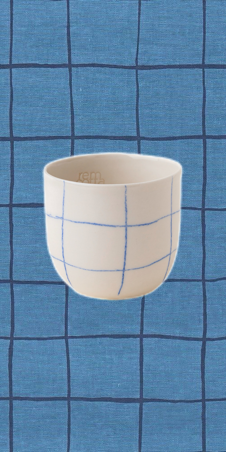 linea - espresso/blue square