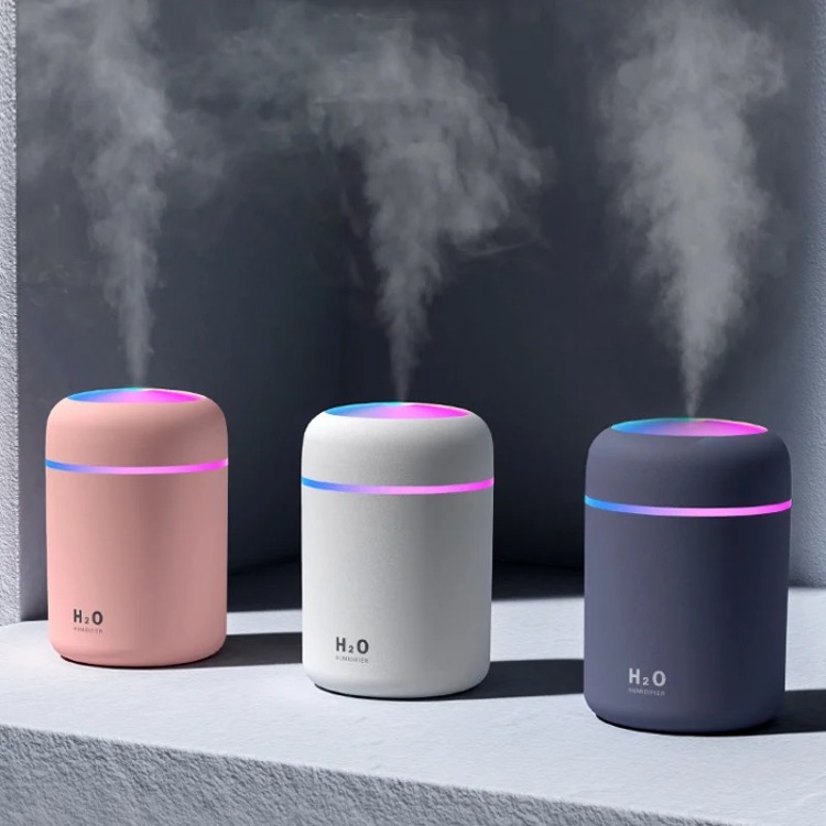 Mini USB Hava Nemlendirici | Sessiz Buhar Makinesi | Aroma Difüzörü | 300 ml Su Hazneli
