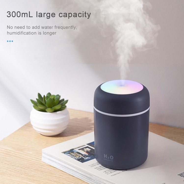 Mini USB Hava Nemlendirici | Sessiz Buhar Makinesi | Aroma Difüzörü | 300 ml Su Hazneli