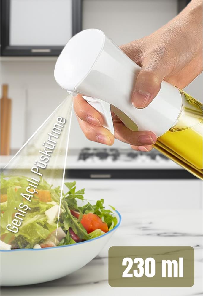 Sprey Yağdanlık Cam Şişe - Airfry Püskürtmeli Sprey Cam Şişe Yağdanlık