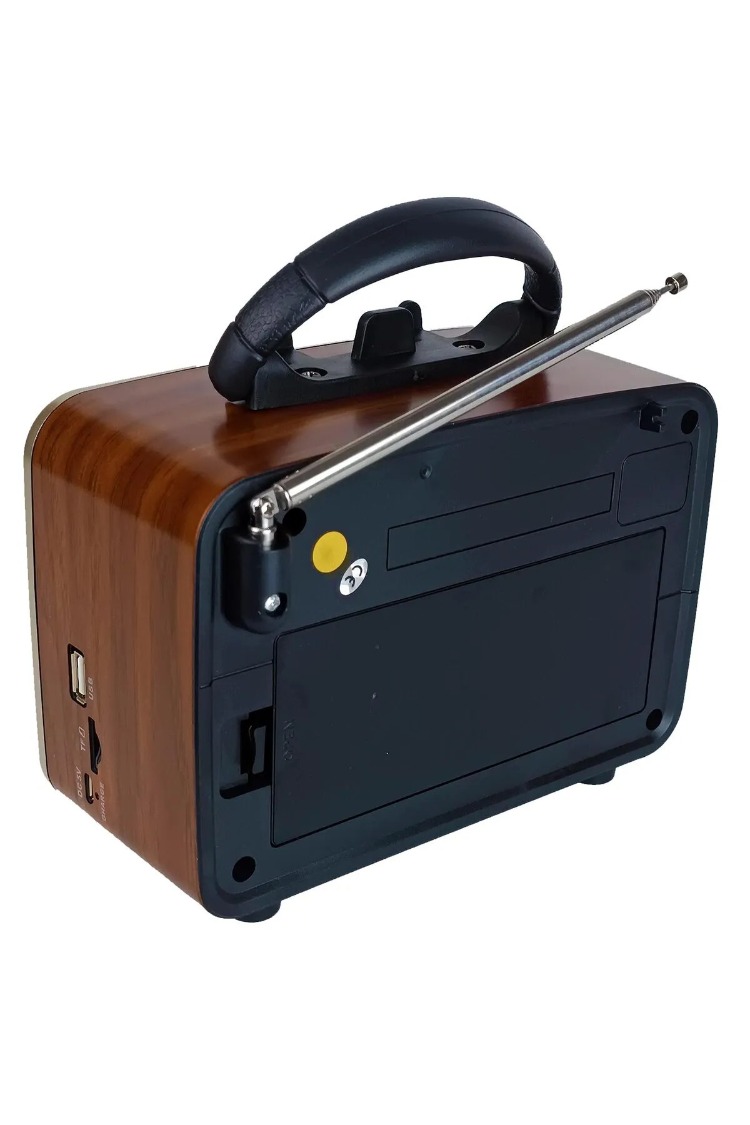 Nostaljik Radyo Retro Bluetooth TWS Hoparlör Led Çerçeveli Telefon Tutuculu FM Radyo USB/TF Card