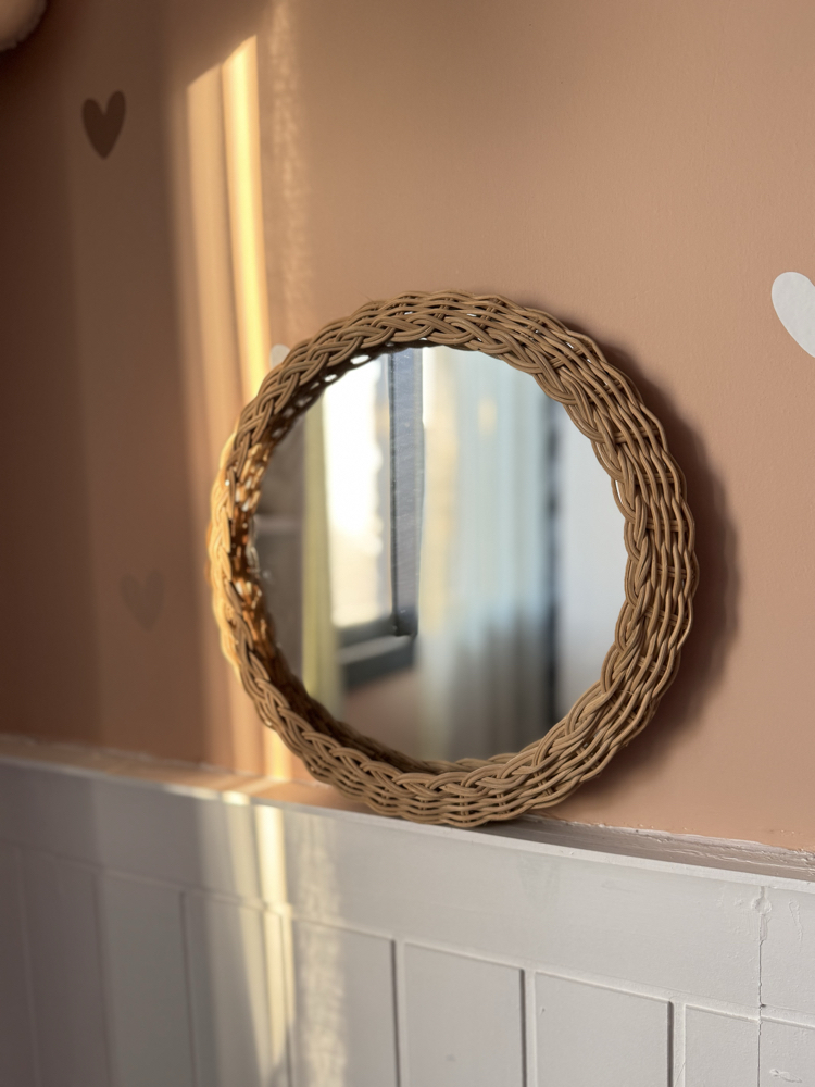 Rattan Çerçeveli Ayna , Yenidoğan dekoratif Ayna