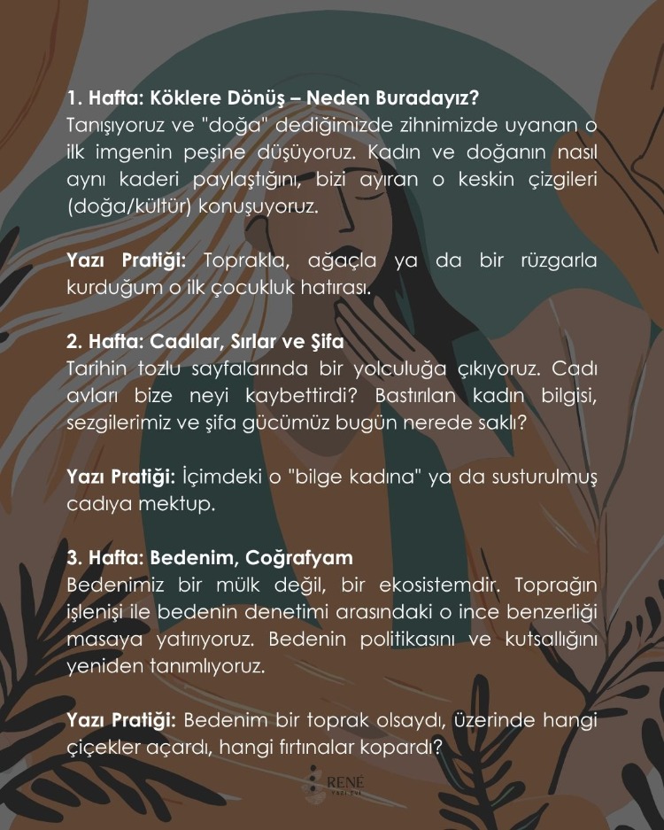 Semrin Şahin ile Kadın, Doğa, Beden: Ekofeminist Anlatılar ve Yazma Atölyesi