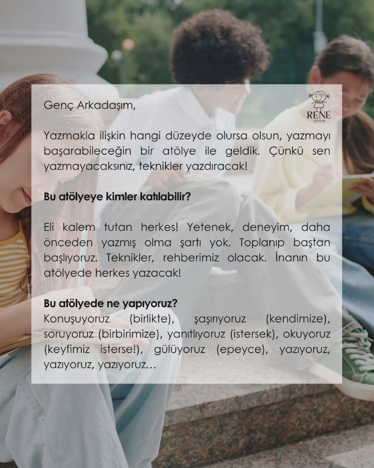 Hicret A. Gülsaçan ile Gençler Yazıyor (14-17 Yaş)