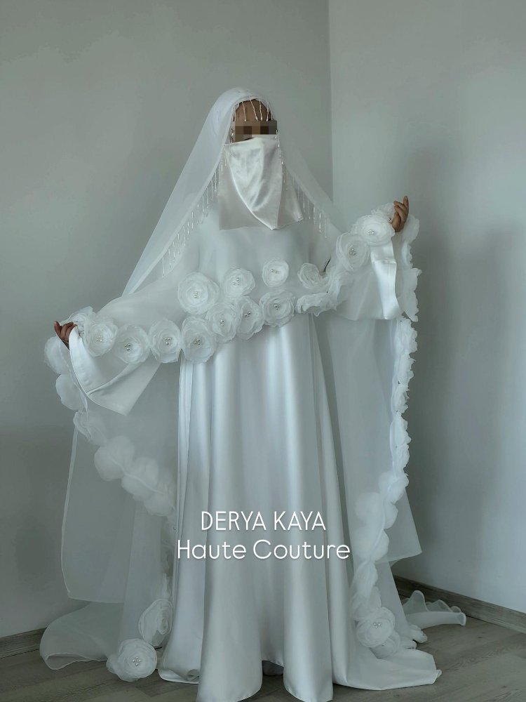 Tesettür model gelinlik/Nikah Abiyesi