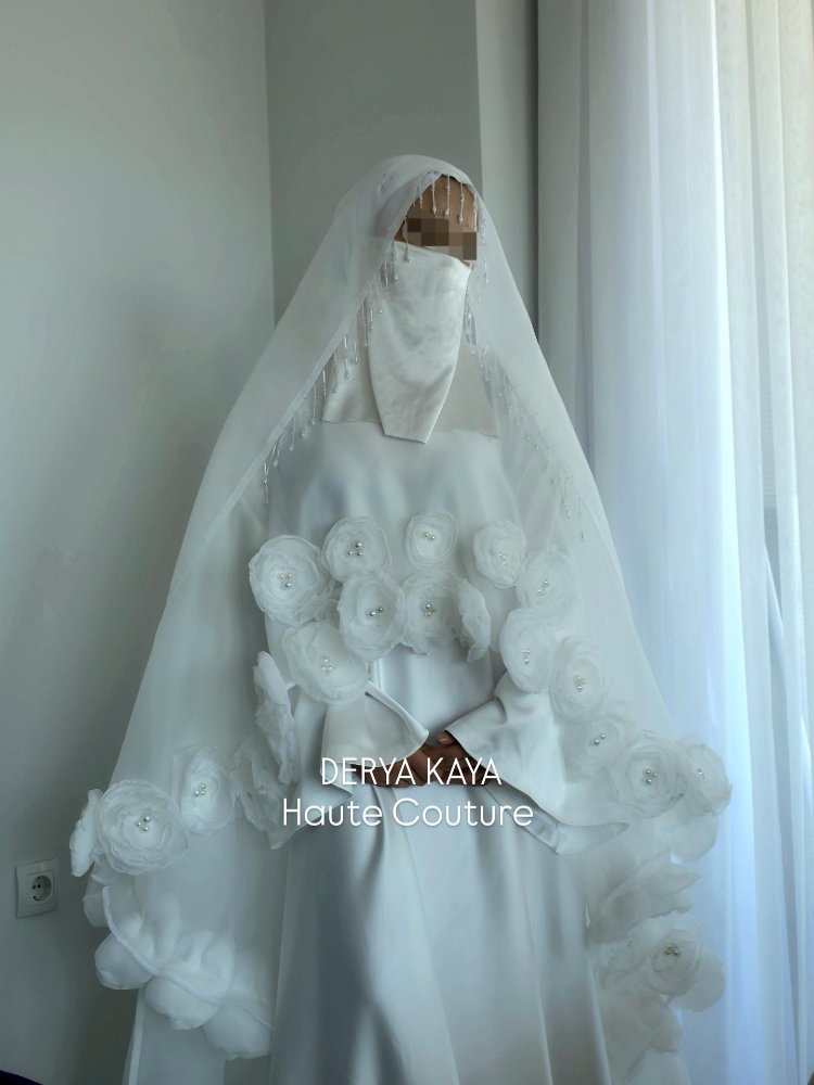 Tesettür model gelinlik/Nikah Abiyesi
