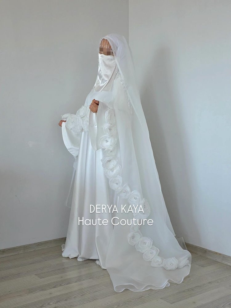 Tesettür model gelinlik/Nikah Abiyesi