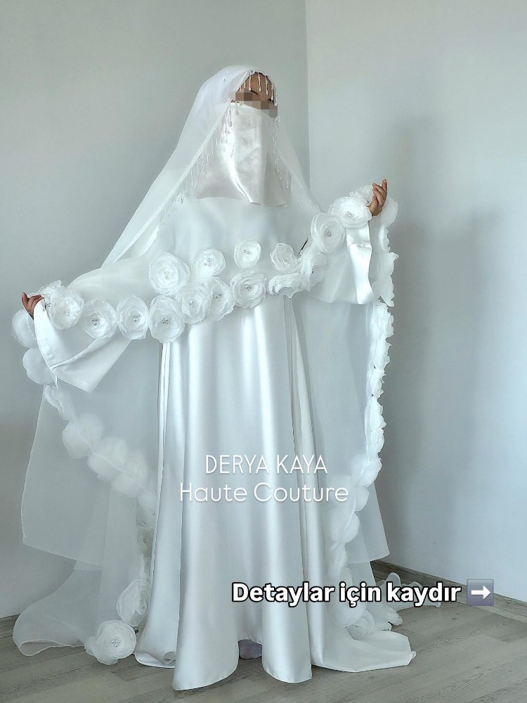 Tesettür model gelinlik/Nikah Abiyesi