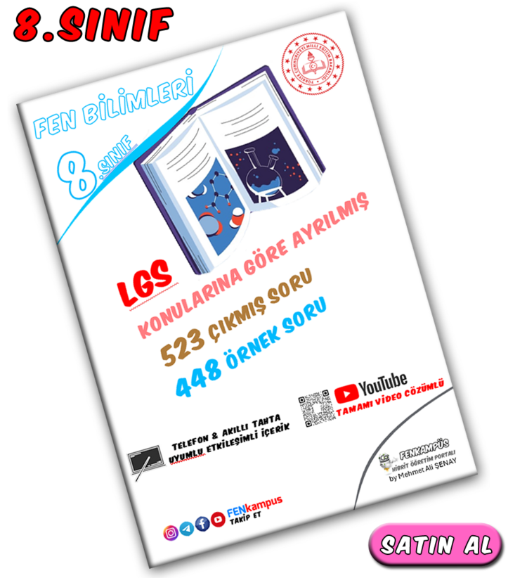 8.Sınıf Fen Bilimleri Çıkmış ve Örnek Sorular