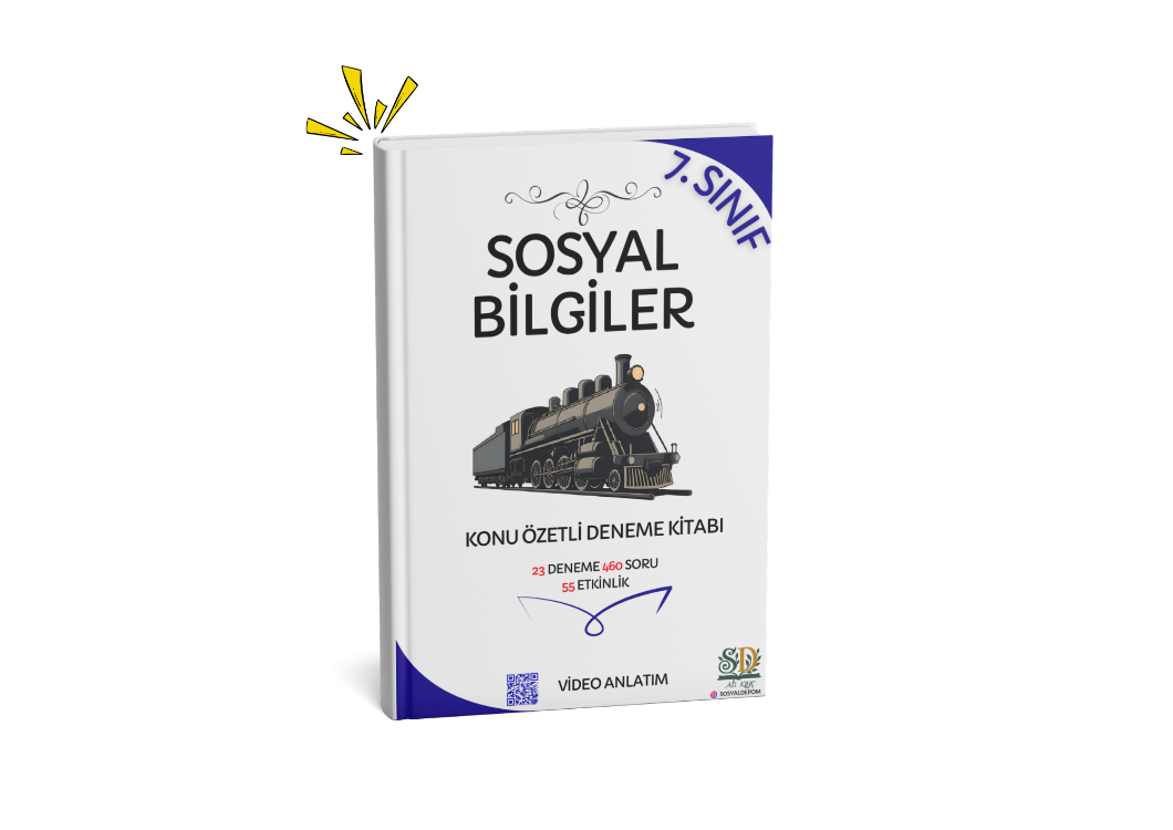 7.Sınıf Sosyal Bilgiler Ders Notu ve 20 Branş Denemesi 387 Soru 34 Etkinlik