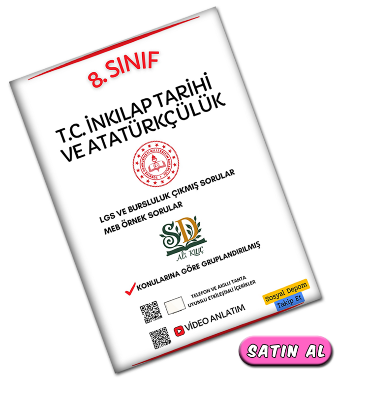 8.Sınıf T.C. İnkılap Tarihi ve Atatürkçülük LGS Çıkmış ve Örnek Sorular