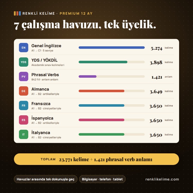 Renkli Kelime Premium — 12 Aylık Üyelik