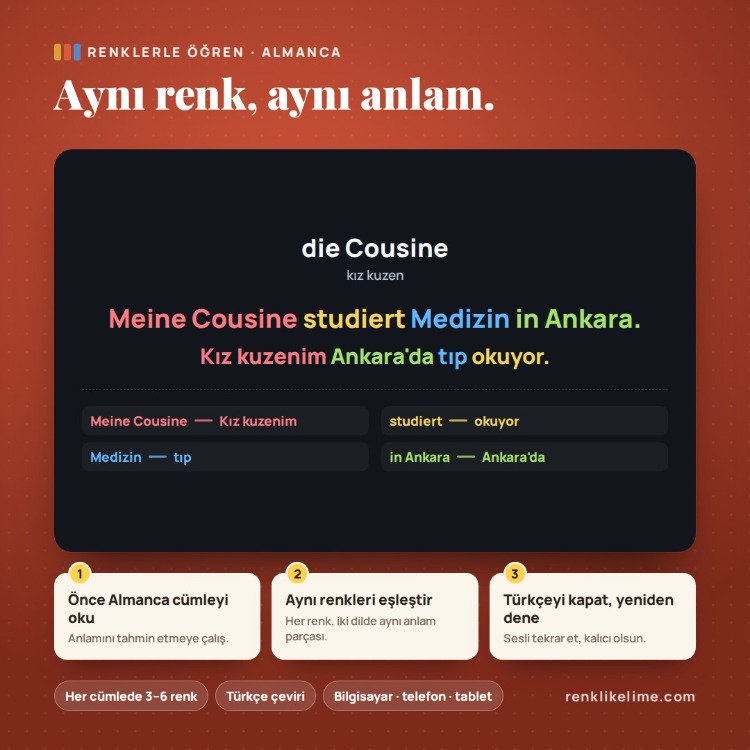 Almanca B1–B2 Renkli Kelime PDF Seti | 1.919 Kelime