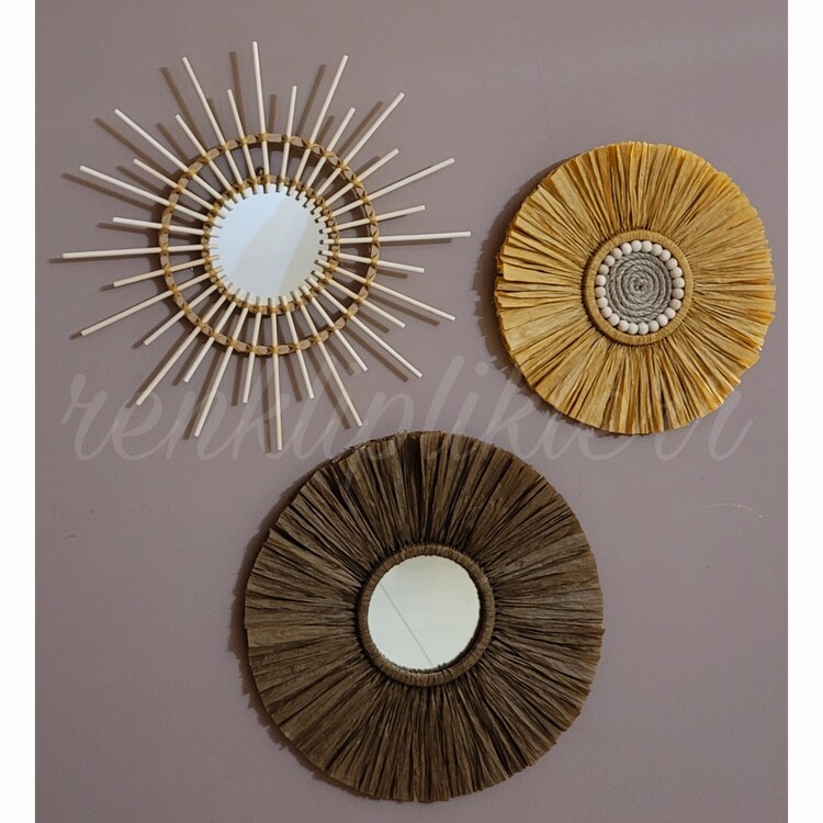 3lü rafya ayna set